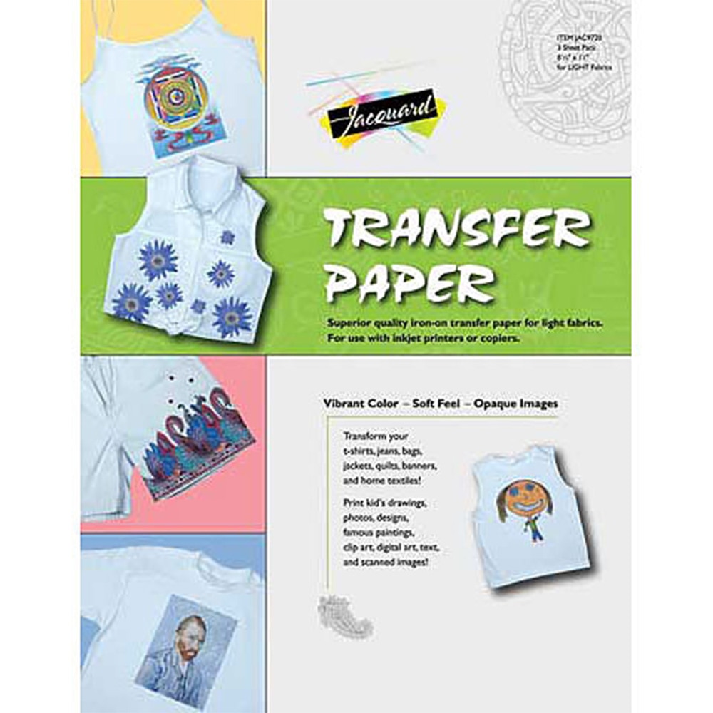 Jacquard, Fabric Supplies, Art & School, Transfer Paper, Light Fabric, 3 pack, 3248